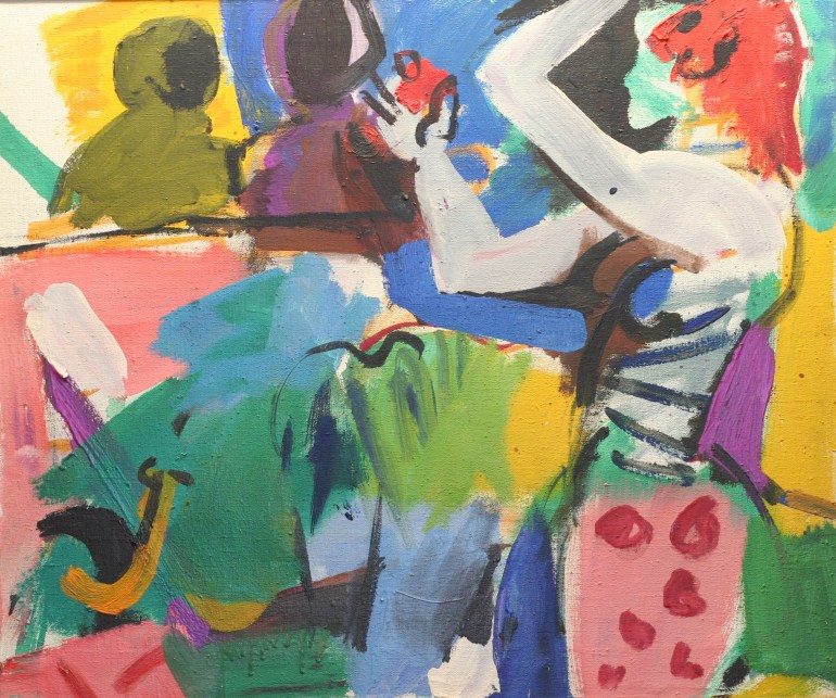 Two men, a girl, and a rose